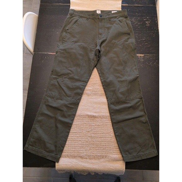 Vintage Y2K GAP Carpenter Pants Men's 32x30 Army Green Skate Surf Utility - Picture 1 of 13